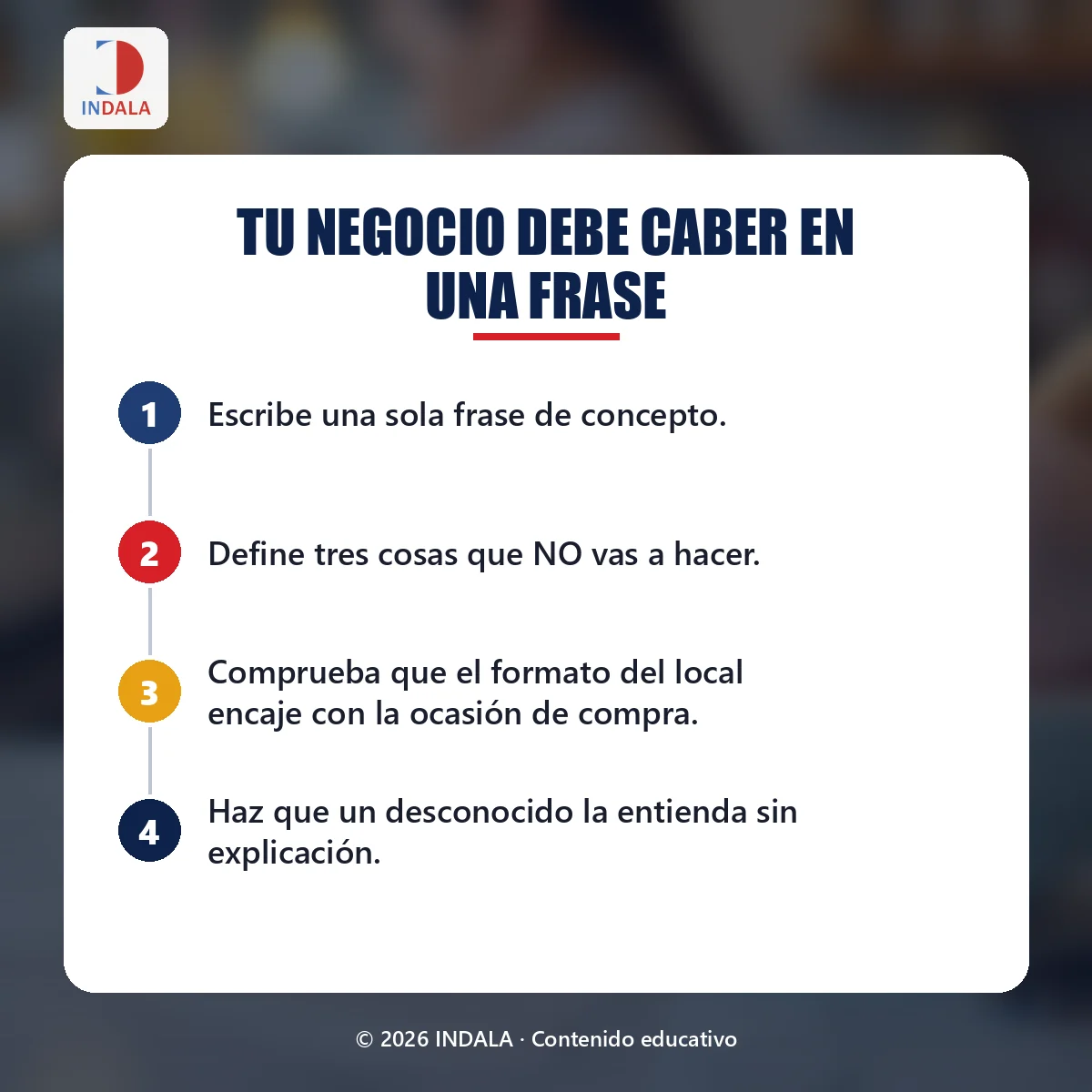 Resumen visual sobre «Tu negocio debe caber en una frase»