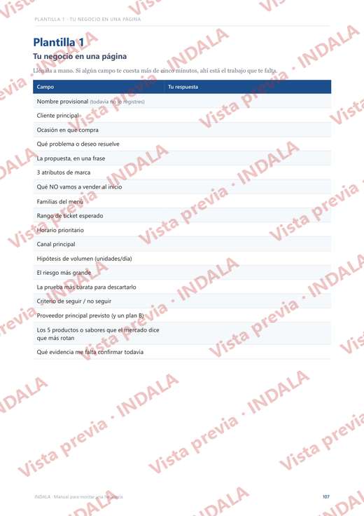 Vista previa del manual: una plantilla
